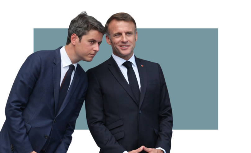 Fransa Başbakanı Gabriel Attal ve Macron